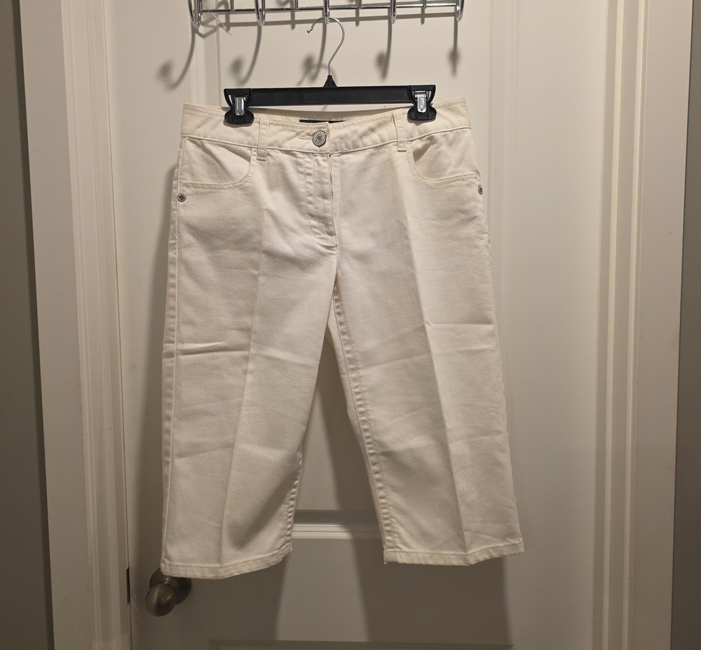 Rafaella White Cropped Straight-Leg Jeans